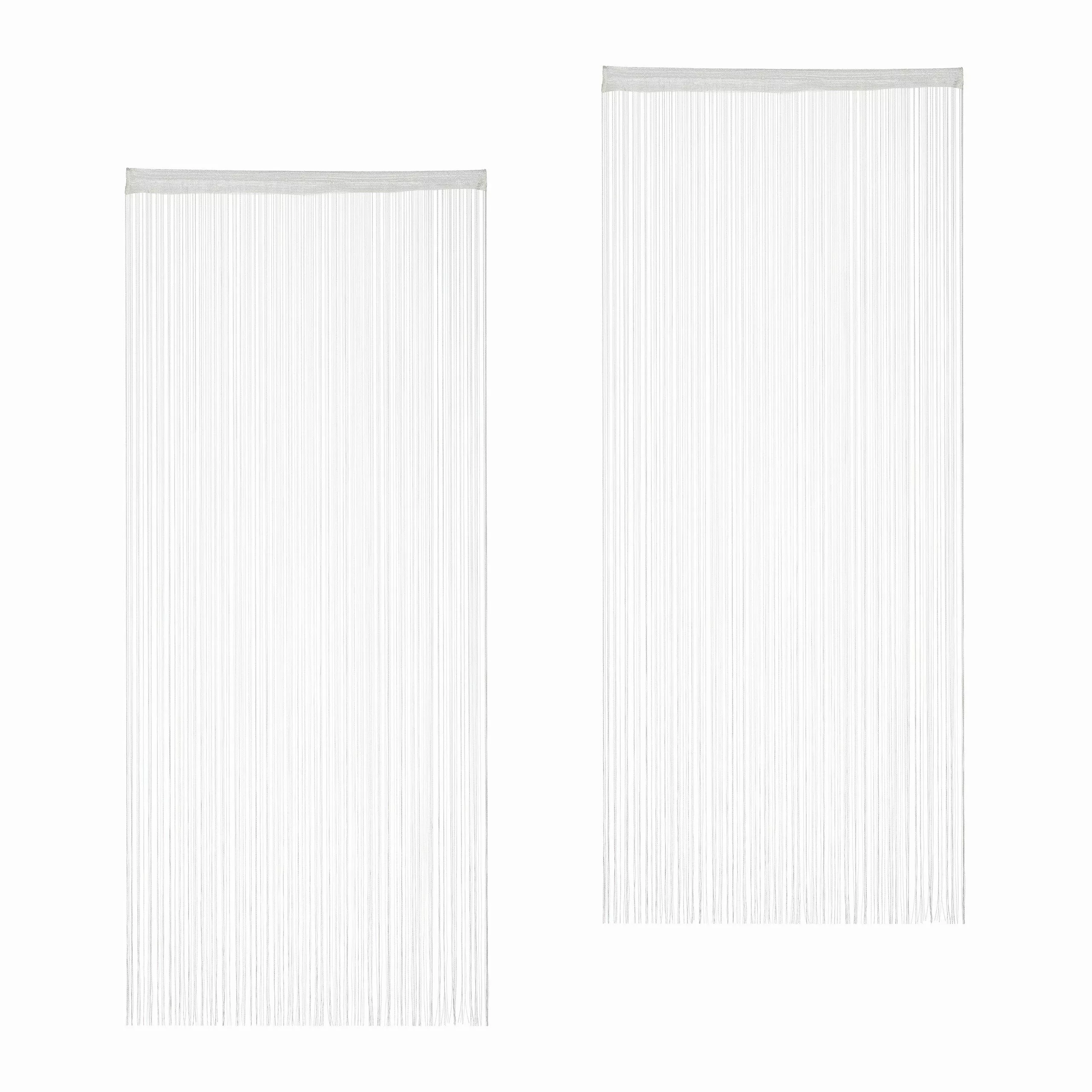 relaxdays Fadenvorhang 2er Set, Stangendurchzug, Polyester, günstig online kaufen