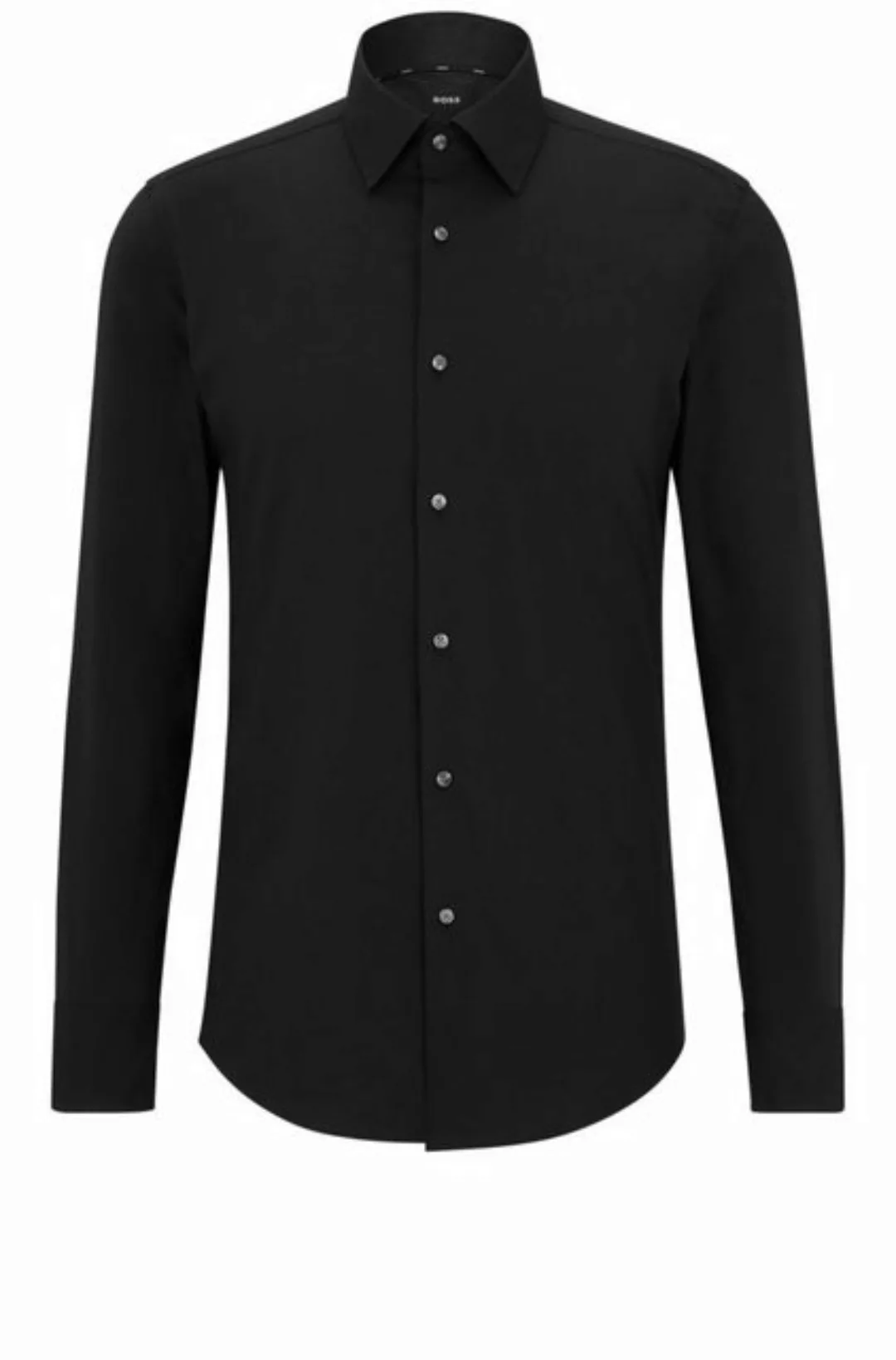 BOSS Businesshemd Slim-Fit Hemd aus bügelleichter elastischer Baumwoll-Pope günstig online kaufen
