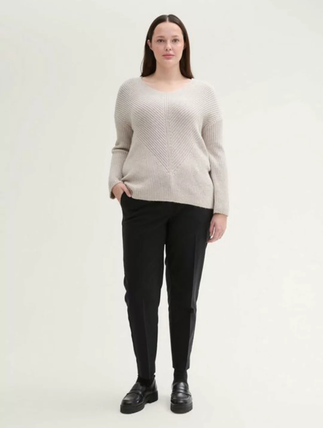 TOM TAILOR PLUS Stoffhose Plus - Mia Slim Hose günstig online kaufen