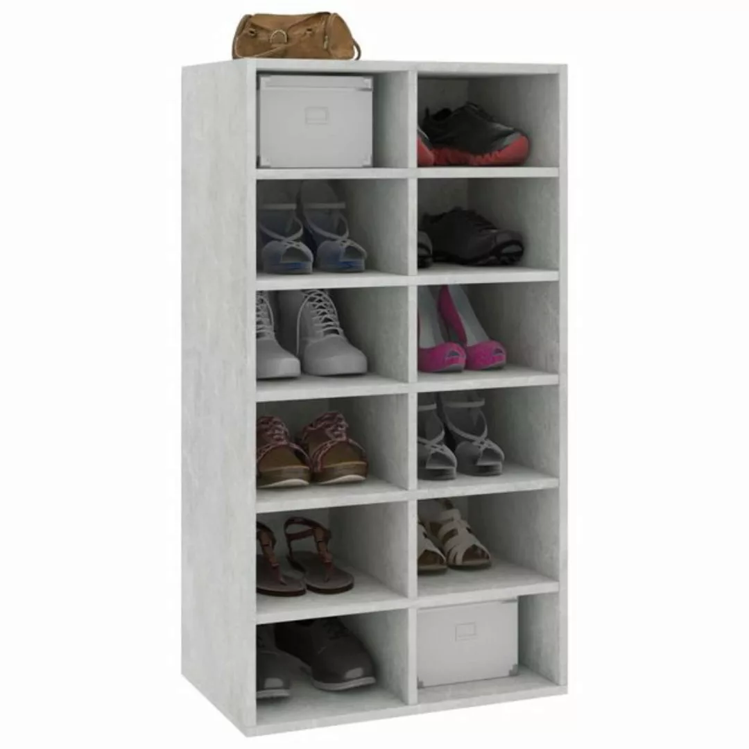 vidaXL Schuhschrank Schuhregal Betongrau 5434100 cm Spanplatte günstig online kaufen