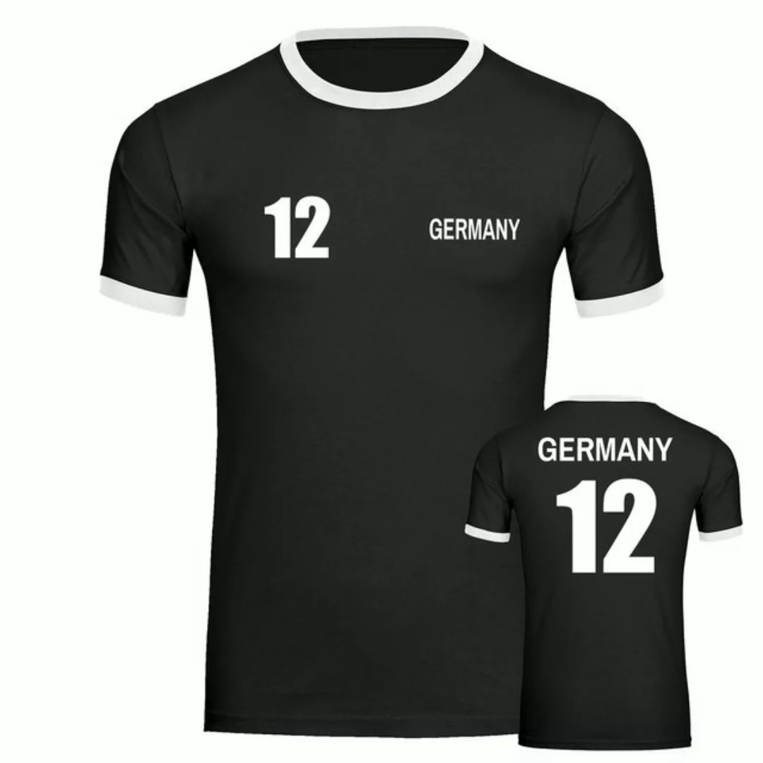 multifanshop T-Shirt Kontrast Germany - Trikot 12 - Männer günstig online kaufen