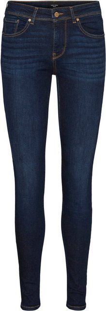 Vero Moda Damen Jeans VMLUX RI347 Slim Fit - Blau - Dark Blue Denim günstig online kaufen