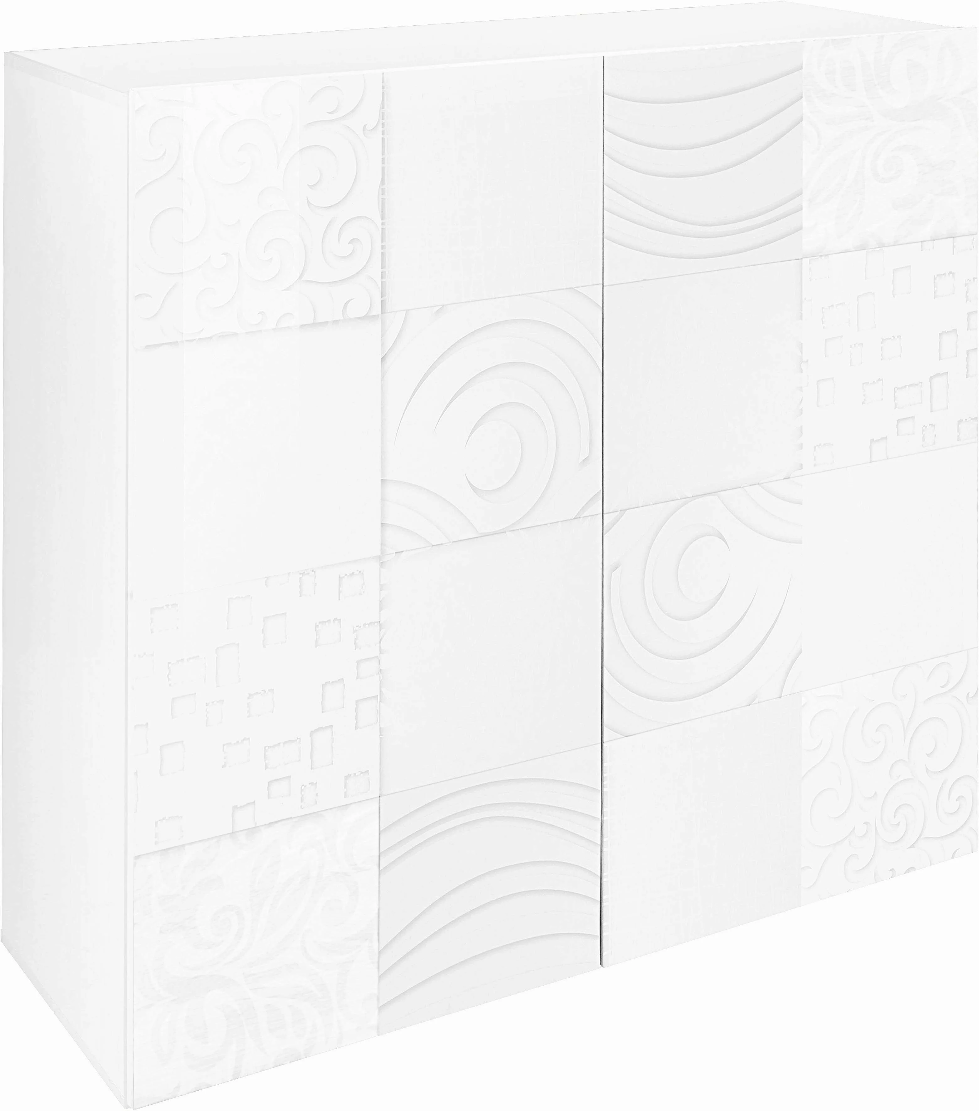 INOSIGN Highboard "Miro", Breite 121 cm mit dekorativem Siebdruck günstig online kaufen