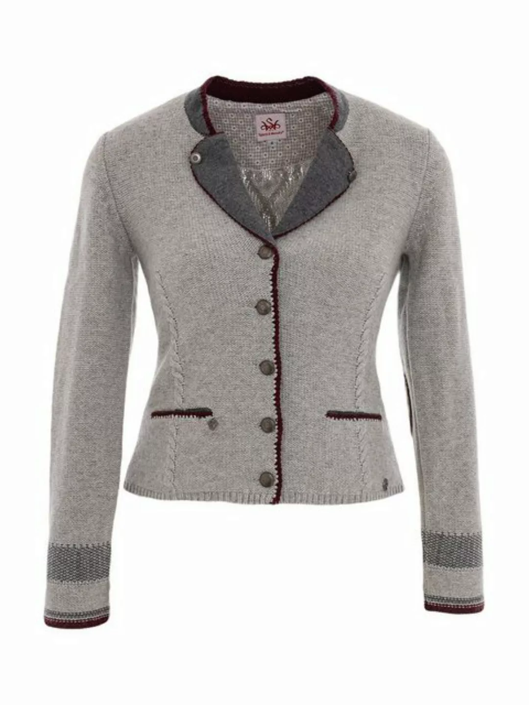 Spieth & Wensky Strickfleecejacke Strickjacke BLANDA silbergrau günstig online kaufen