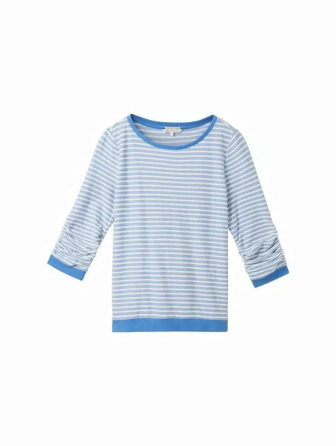 TOM TAILOR Denim T-Shirt striped jacquard sweatshirt günstig online kaufen
