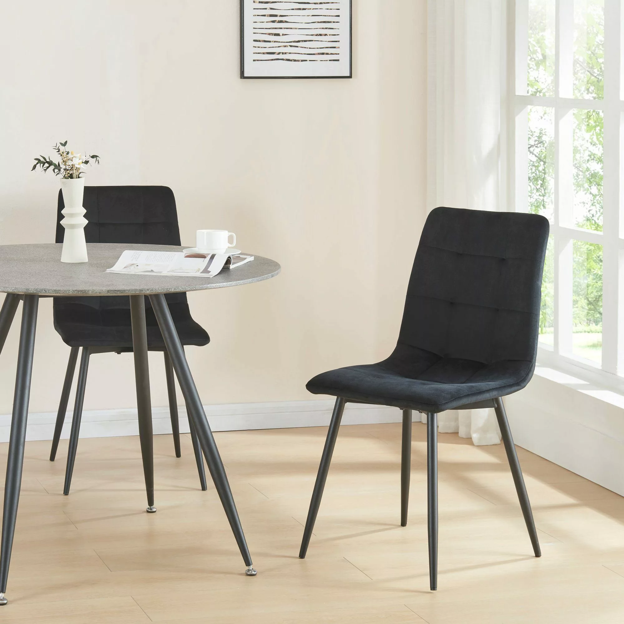en.casa Esszimmerstuhl, »Lexnitz« 2er Set gepolstert günstig online kaufen