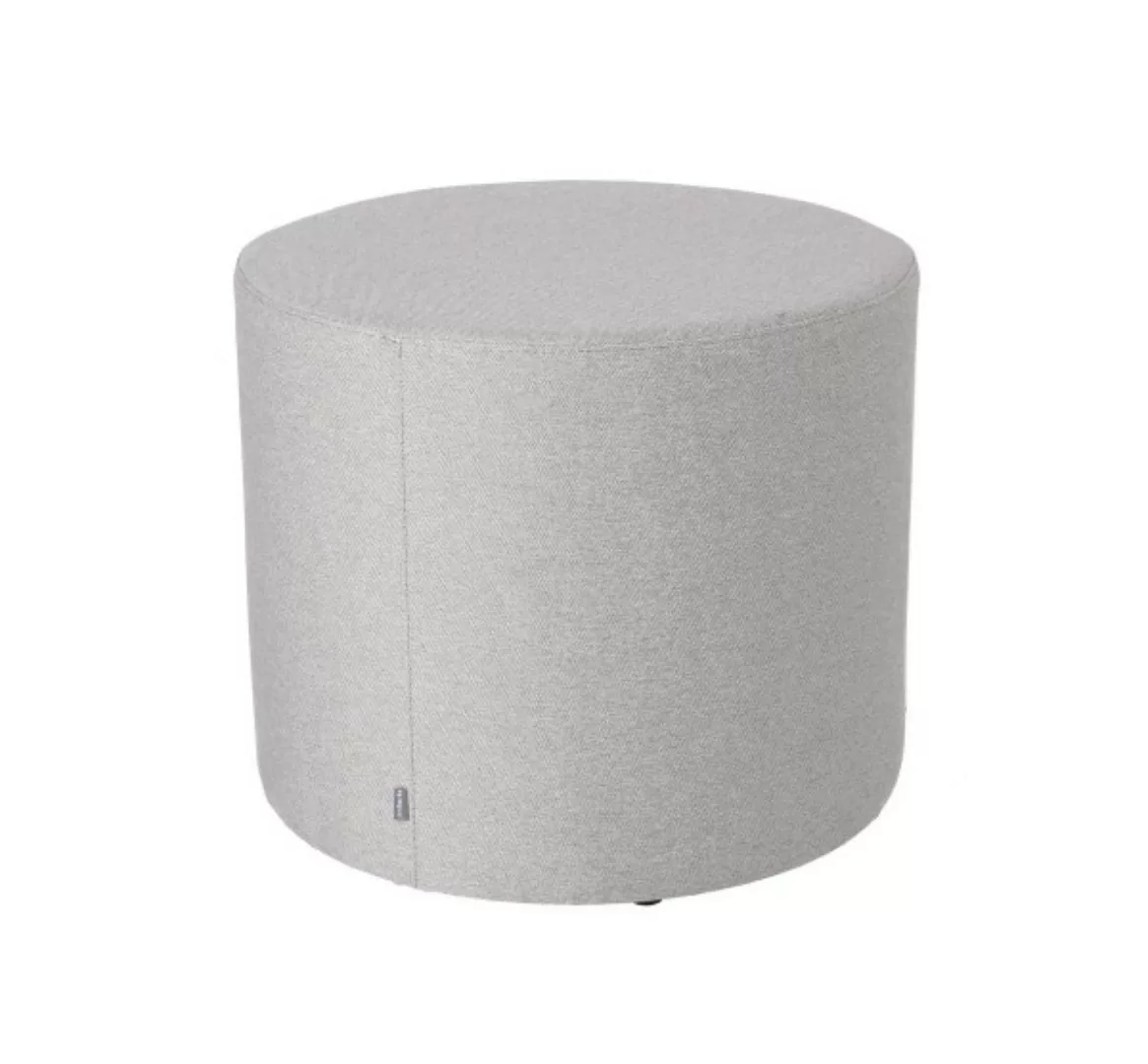 RONDO - Sitzwürfel / Pouf hellgrau H: 42 cm D: 50 cm günstig online kaufen