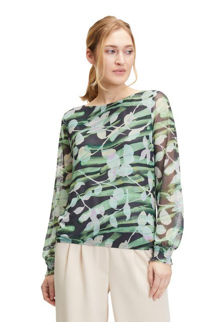 Betty&Co Kurzarmshirt Betty & Co Blusenshirt mit Tunnelzug (1-tlg) Druck günstig online kaufen