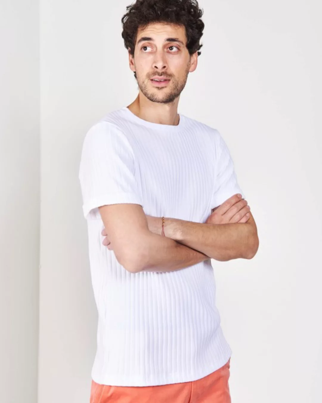 T-shirt Boy For Men Weiß Gerippt günstig online kaufen