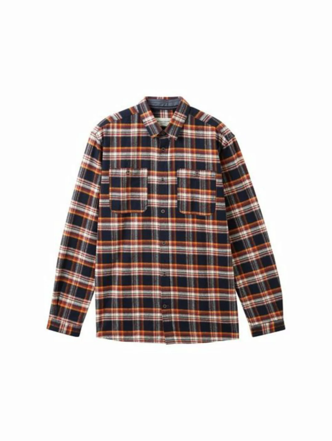 Tom Tailor Herren Langarm Hemd CHECKED - Relaxed Fit günstig online kaufen