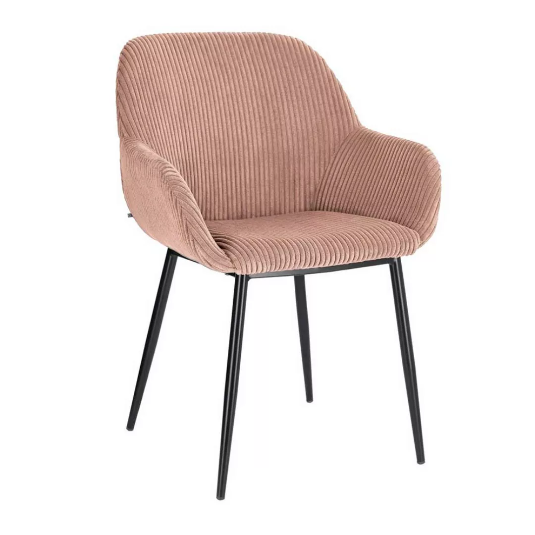 Cord Stühle mit Armlehnen Rosa (4er Set) günstig online kaufen