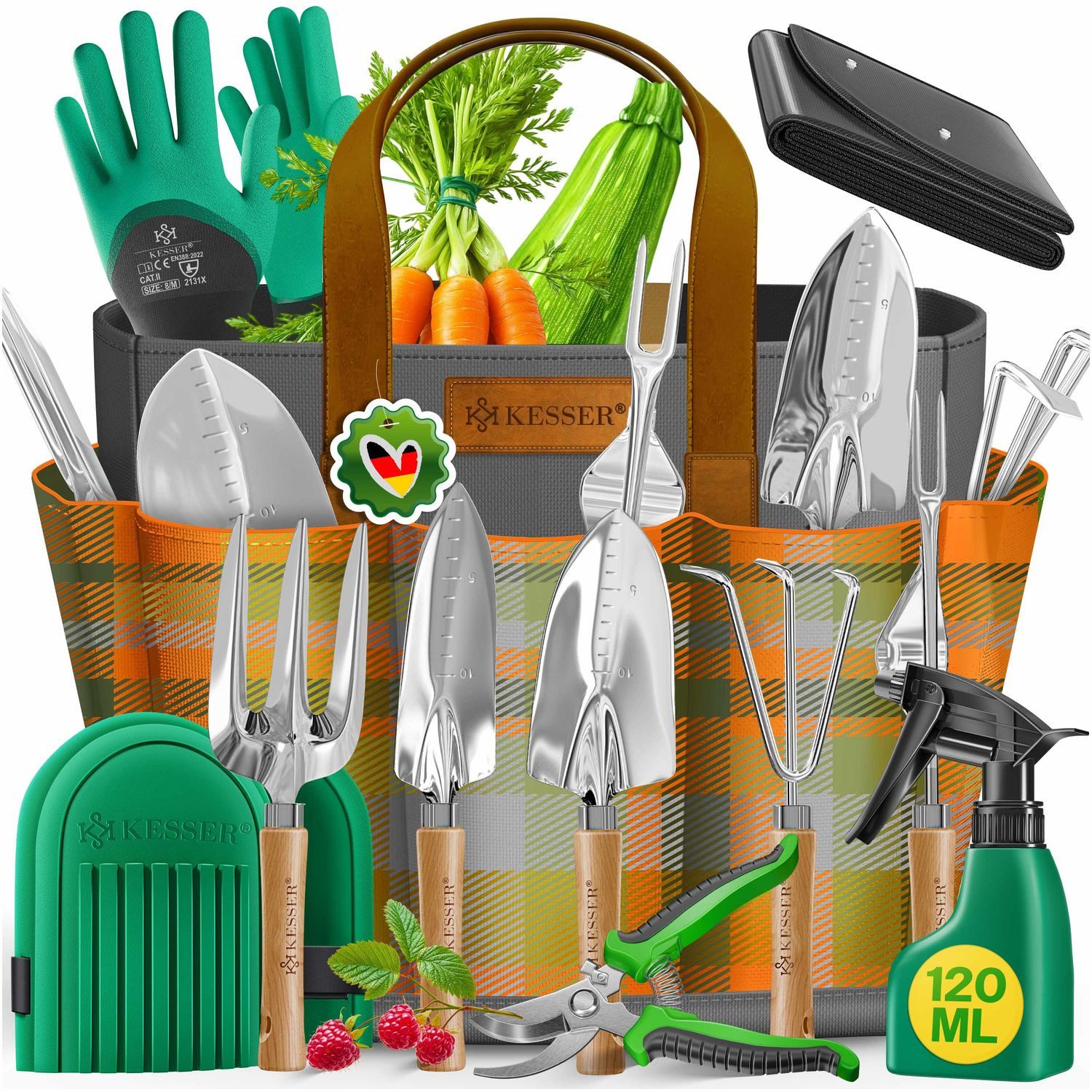KESSER Gartenpflege-Set Gartenwerkzeug Set 10-teilig Gartengeräte günstig online kaufen