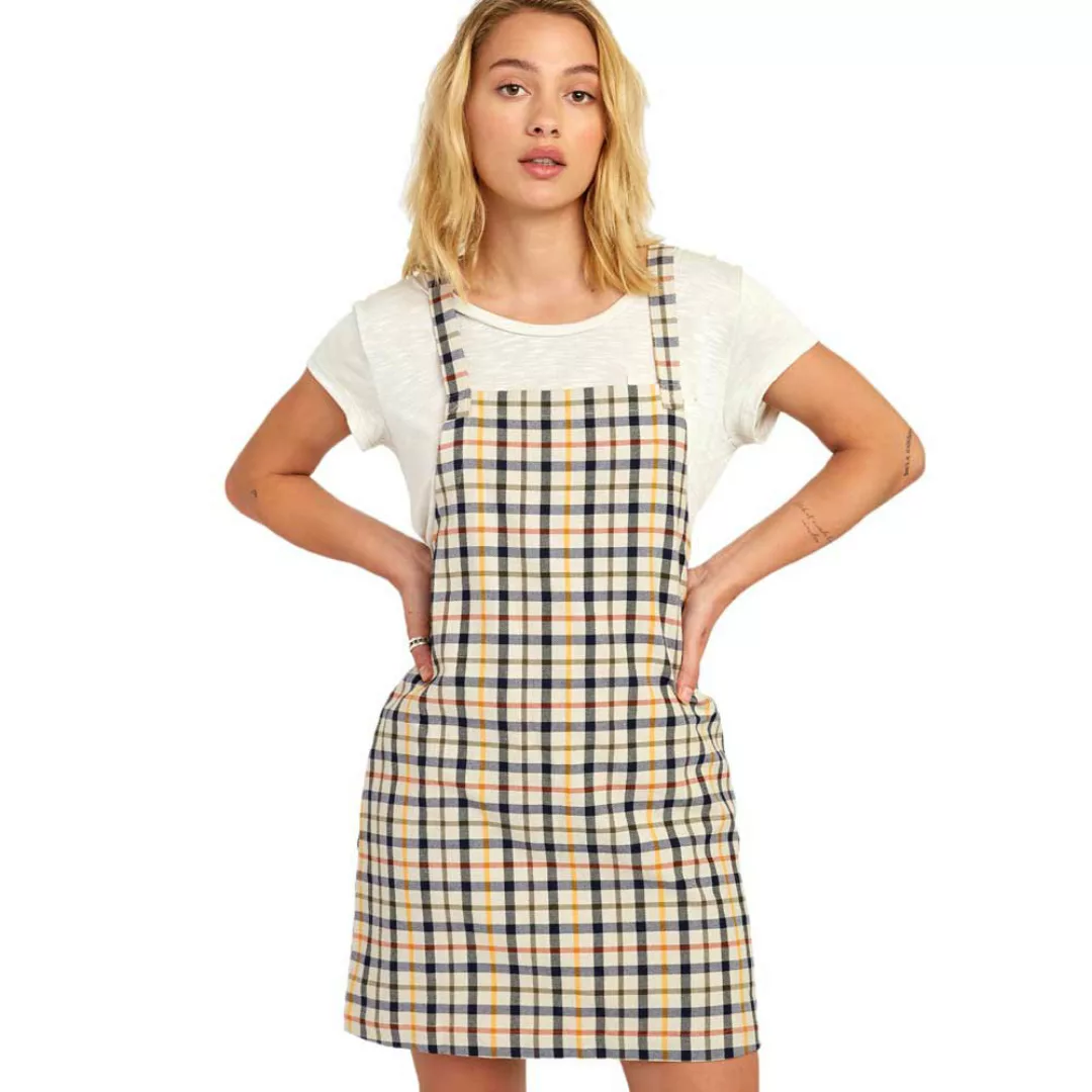 Rvca Allen Plaid Kurzes Kleid S Oatmeal günstig online kaufen