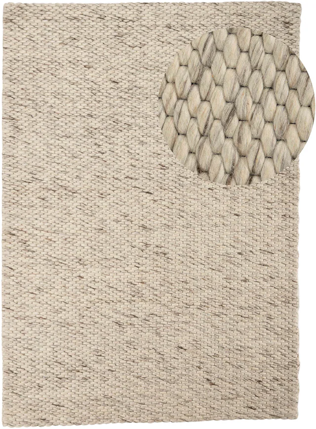 carpetfine Wollteppich »Sina, auch als Läufer«, rechteckig, 14 mm Höhe, Han günstig online kaufen