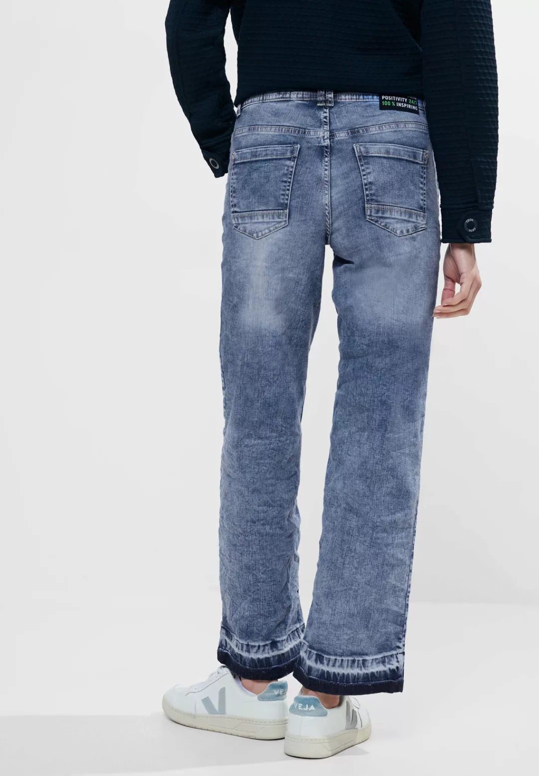 Cecil Loose-fit-Jeans Neele Fresh Blue im Culotte-Stil und mit Elasthan günstig online kaufen