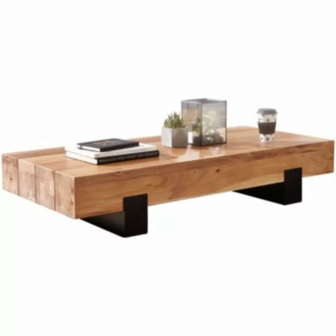 FineBuy Couchtisch 59 x 130 x 25 cm (LxBxH) braun günstig online kaufen