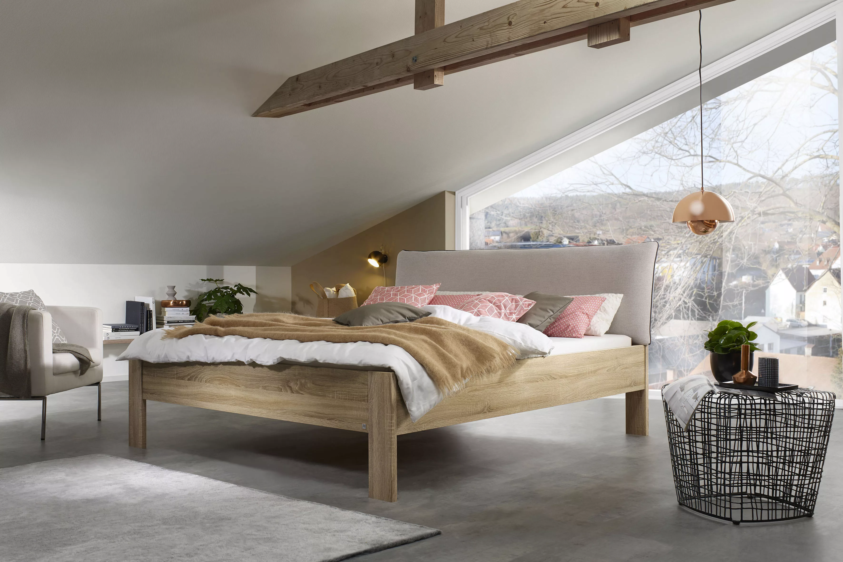 rauch Futonbett "Aditio", Kopfteil Webstoff mit abgesetztem Keder günstig online kaufen