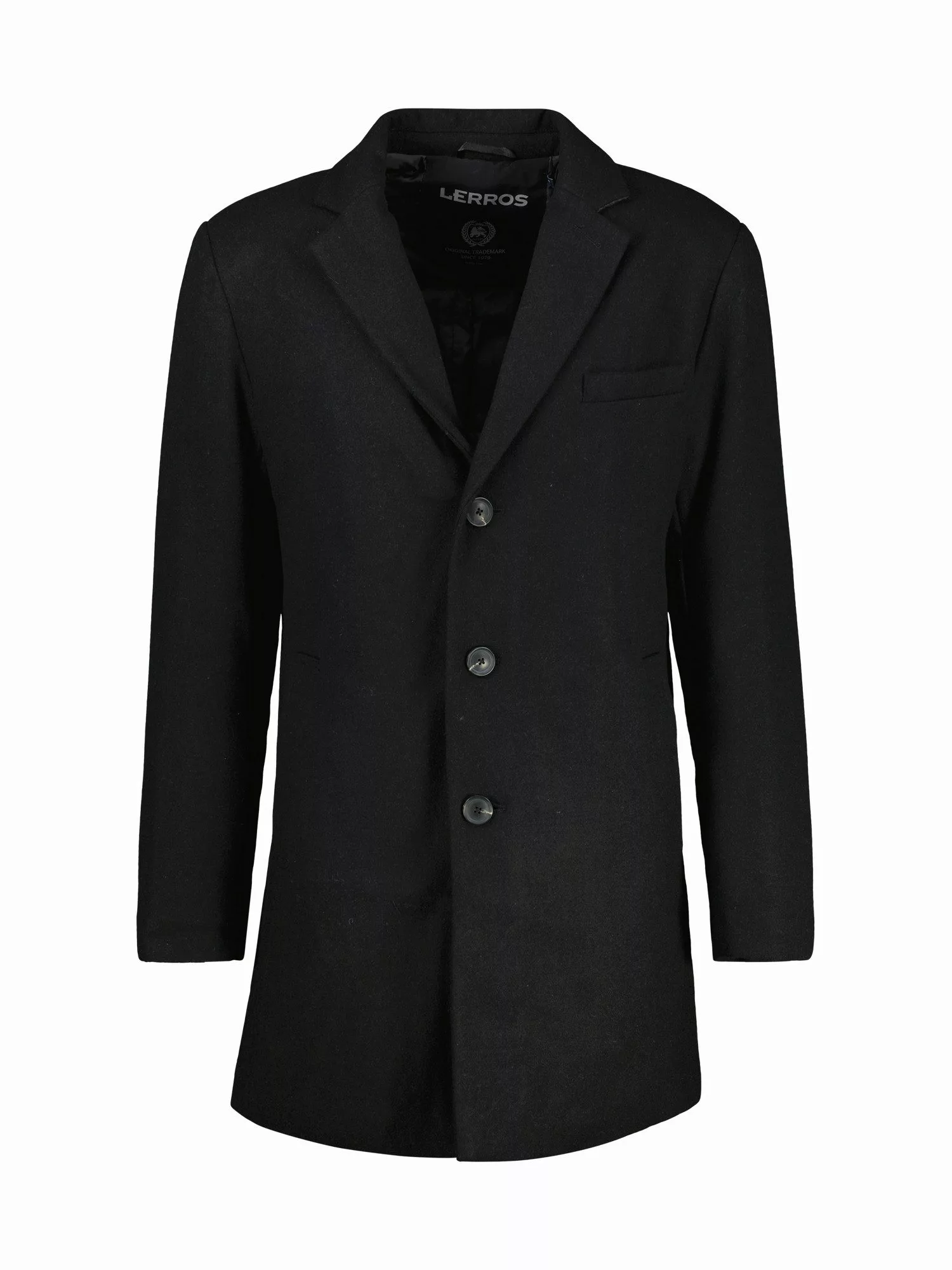LERROS Langjacke "LERROS Eleganter Mantel mit Reverskragen und Wollanteil", günstig online kaufen