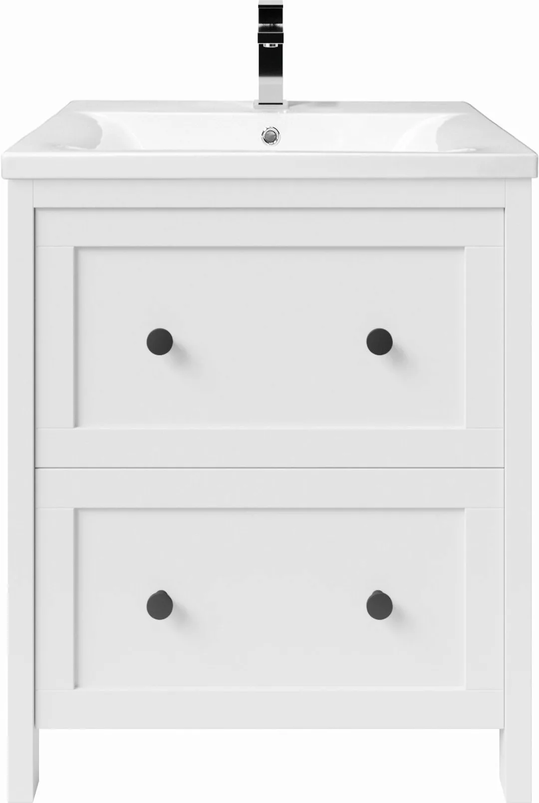 welltime Waschtisch "SYLT", Badmöbel inkl. Keramikwaschbecken, Breite 60cm günstig online kaufen