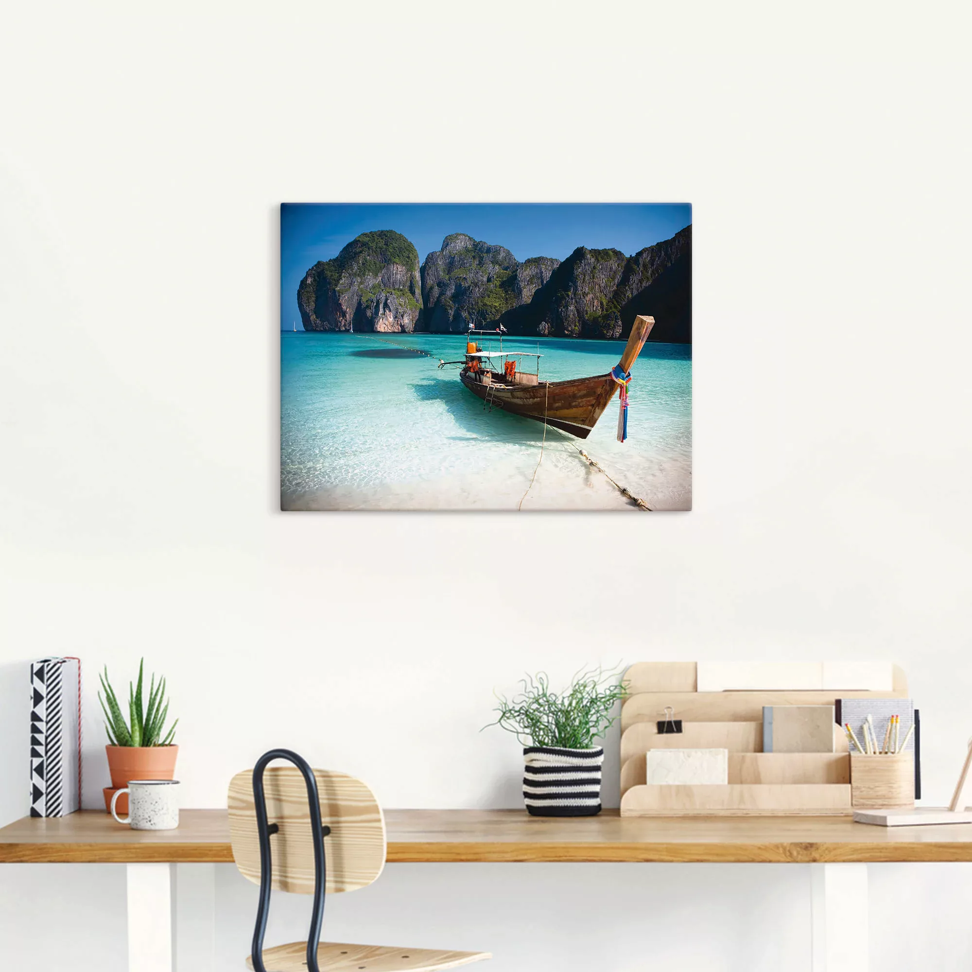 Artland Wandbild »Maya Bay, Koh Phi Phi Leh, Thailand«, Boote & Schiffe, (1 günstig online kaufen