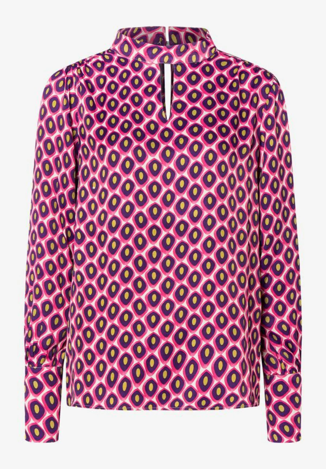 Printbluse, ecru/pink/lila/gelb, Winter-Kollektion günstig online kaufen