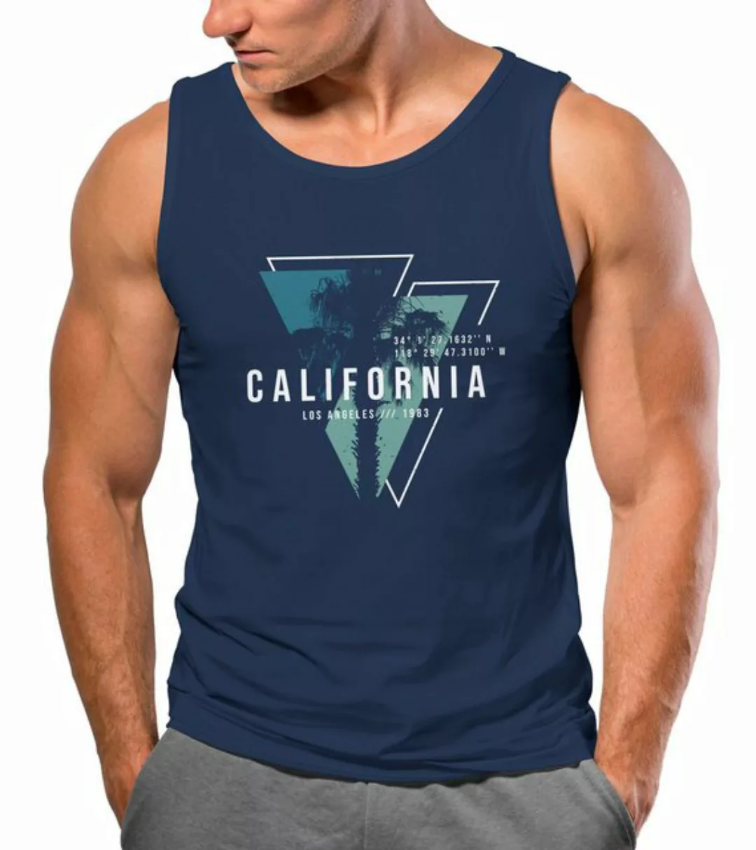 Neverless Tanktop Herren Tank-Top California Los Angeles Surfing Motiv Somm günstig online kaufen