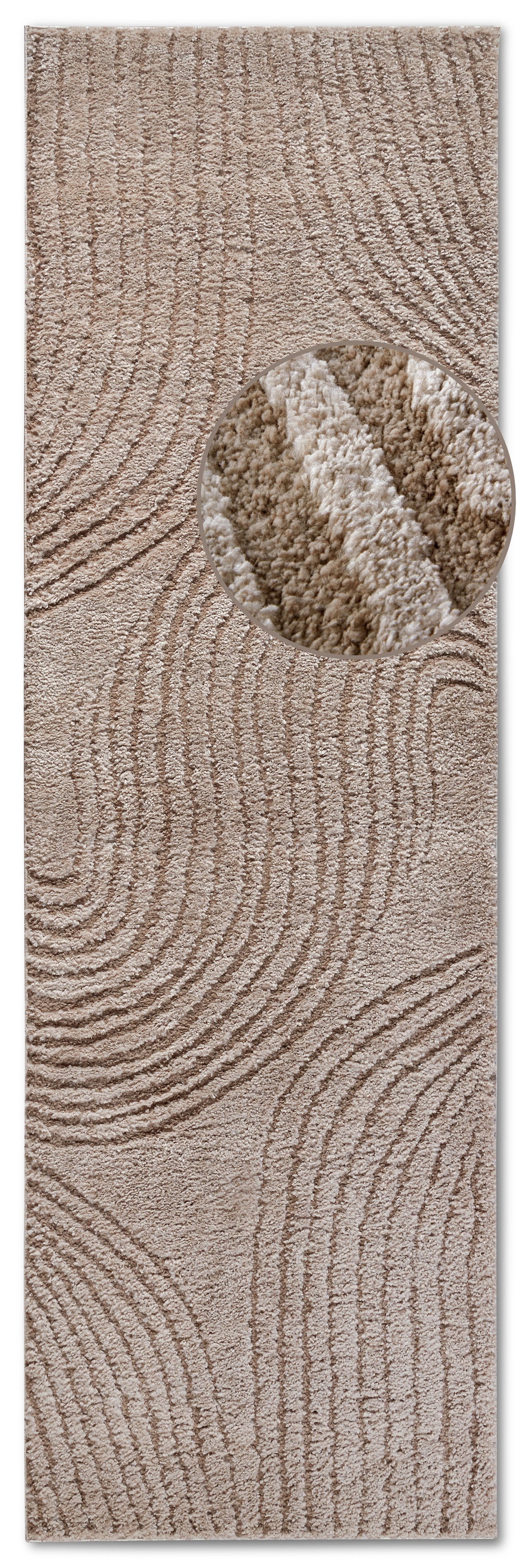 ELLE DECORATION Designteppich »Pigment«, rechteckig, 18 mm Höhe, Hochflor, günstig online kaufen