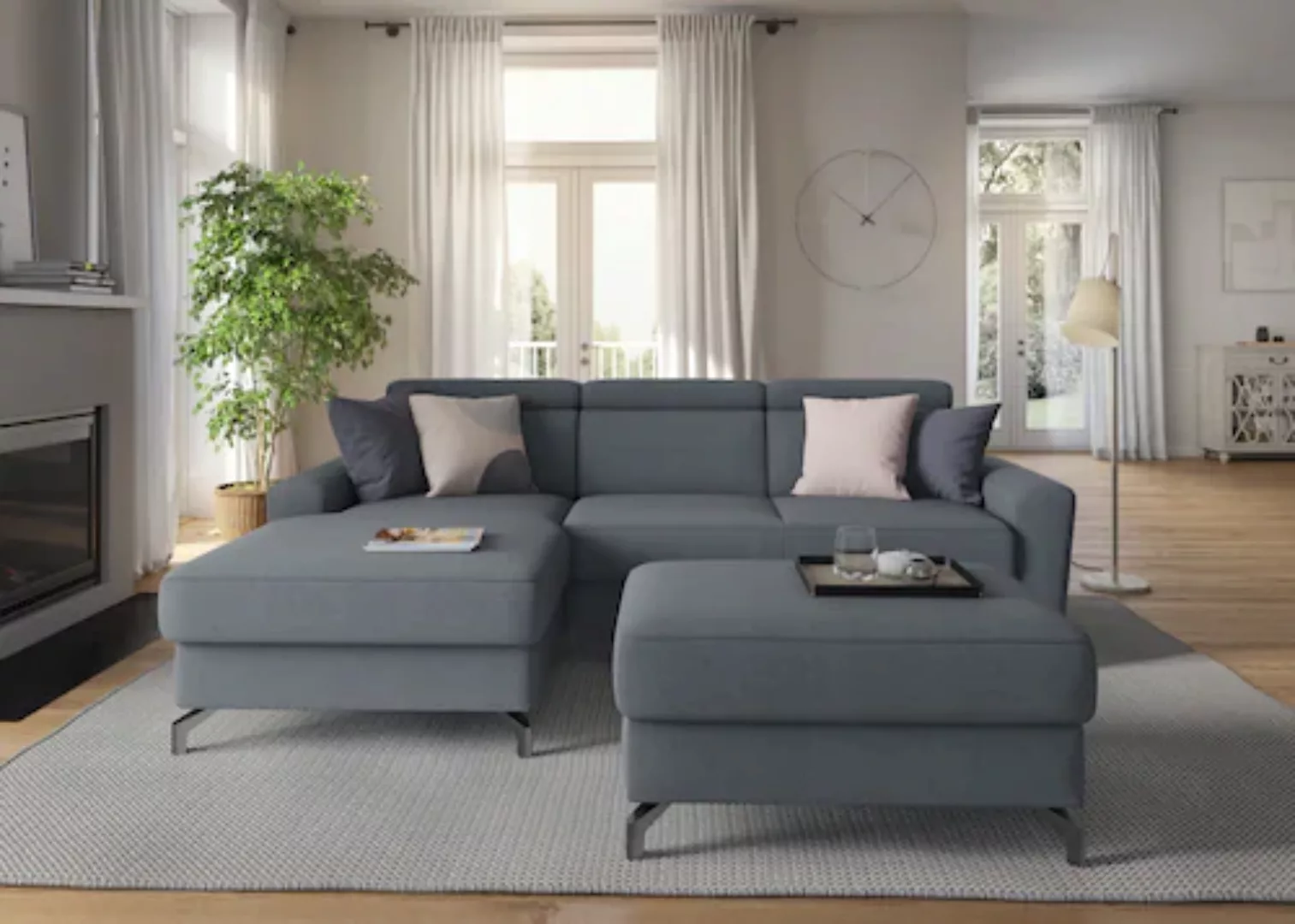 sit&more Ecksofa »Scarlett L-Form«, inklusive Kopfteilverstellung, wahlweis günstig online kaufen