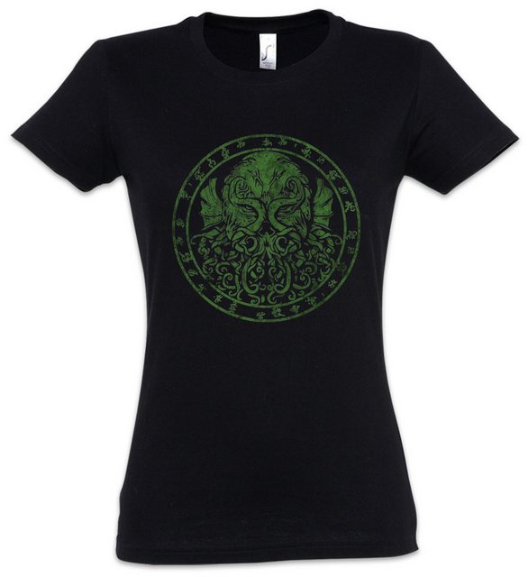 Urban Backwoods Print-Shirt Cthulhu Runes Damen T-Shirt Horror Arkham H. P. günstig online kaufen