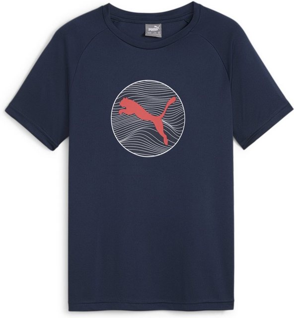 PUMA Kurzarmshirt ACTIVE SPORTS Graphic Tee CLUB NAVY günstig online kaufen