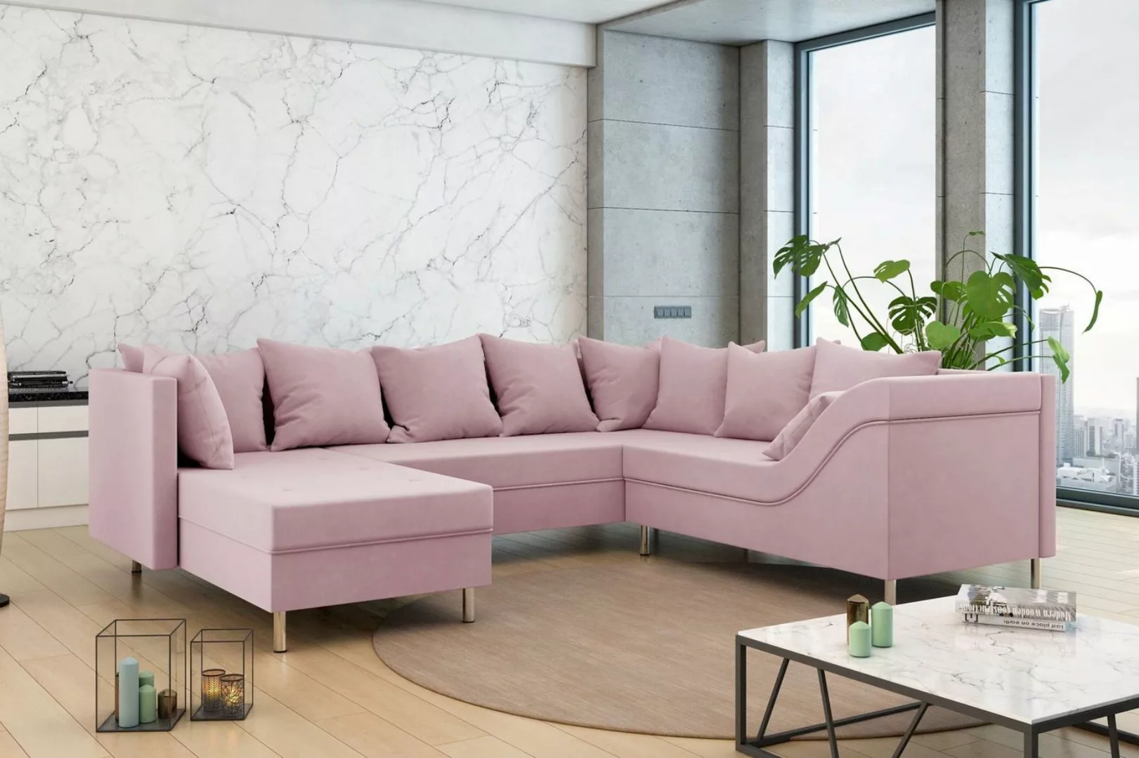 Stylefy Wohnlandschaft Lotos, Sofa, U-Form, Europa günstig online kaufen