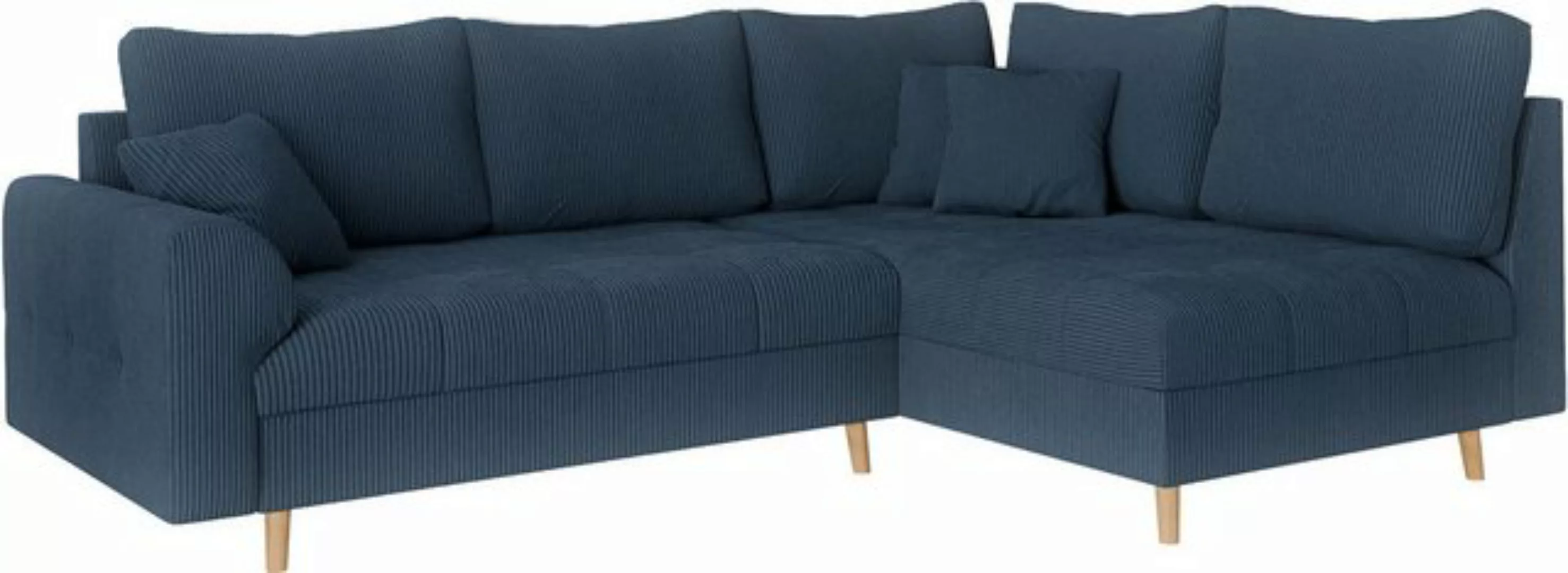 Home affaire Ecksofa "CHARRE incl. 3 Zierkissen", L-Form, feine Steppung, l günstig online kaufen