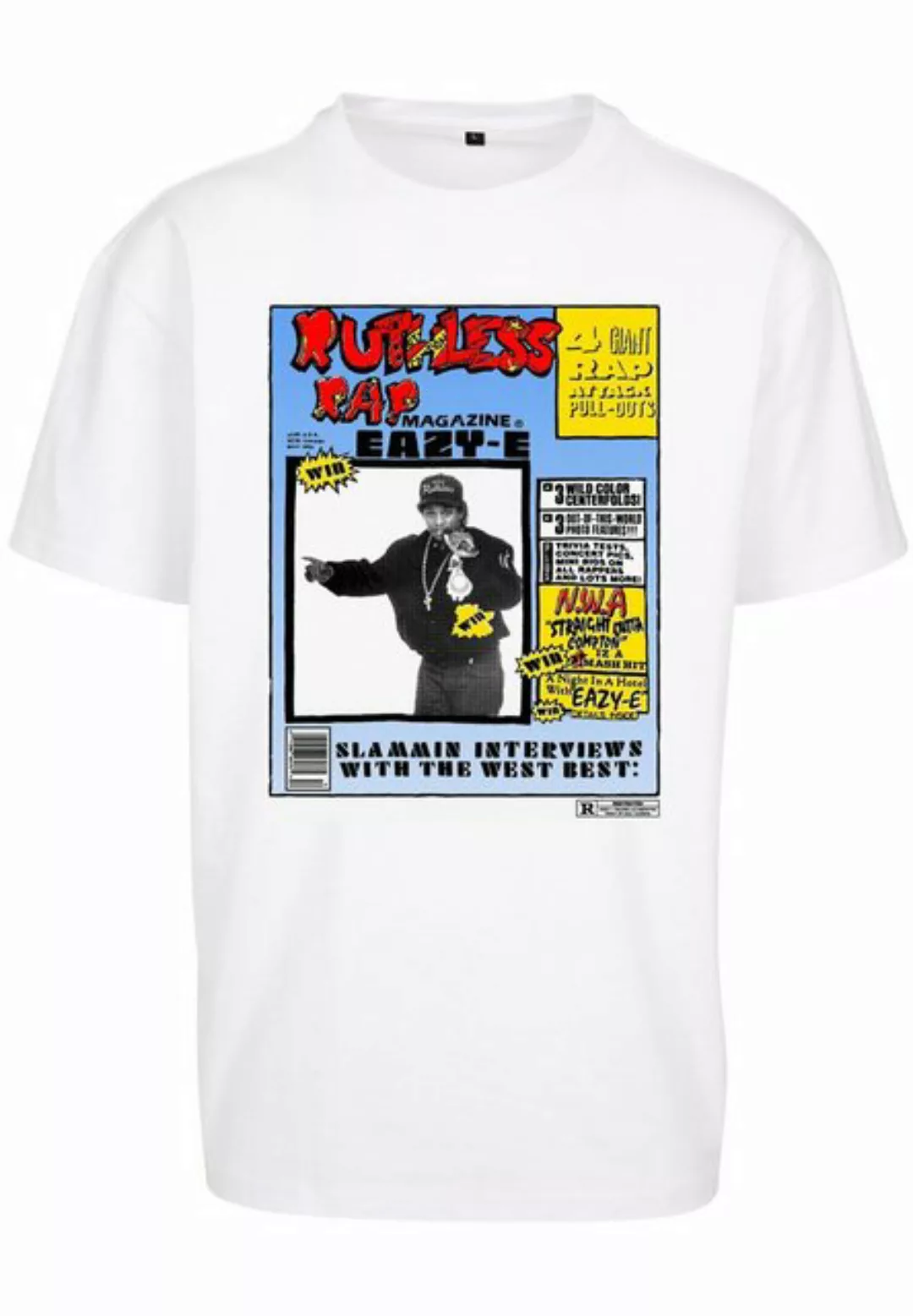 MisterTee Kurzarmshirt Herren Eazy-E RAP Magazine Oversize Tee (1-tlg) günstig online kaufen