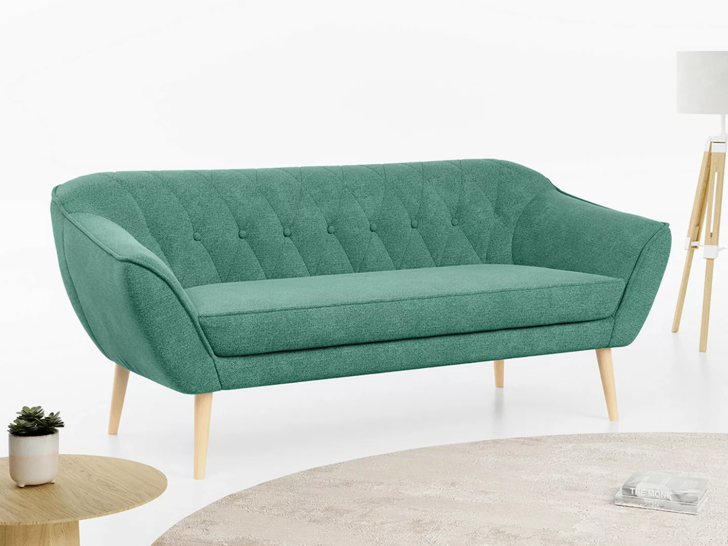 MKS MÖBEL Sofa PIRS-3 Sitzer, Skandinavischer Stil, Gesteppte Polsterung, H günstig online kaufen