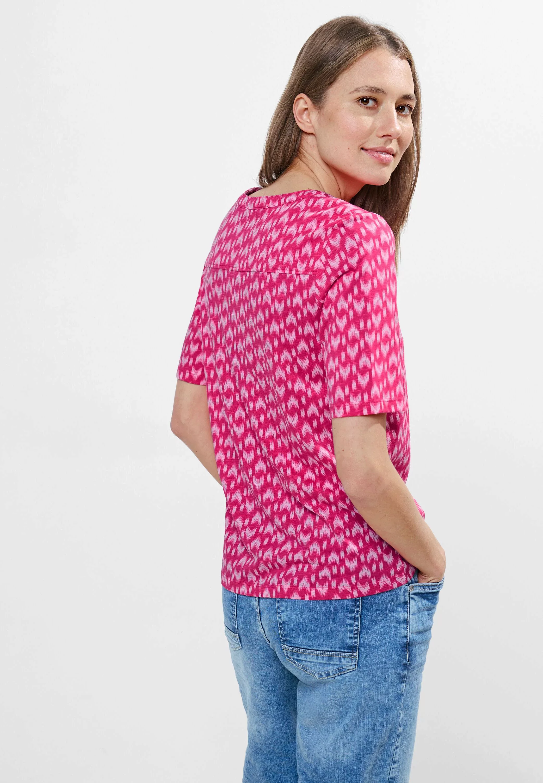 Cecil Print-Shirt aus softem Materialmix günstig online kaufen