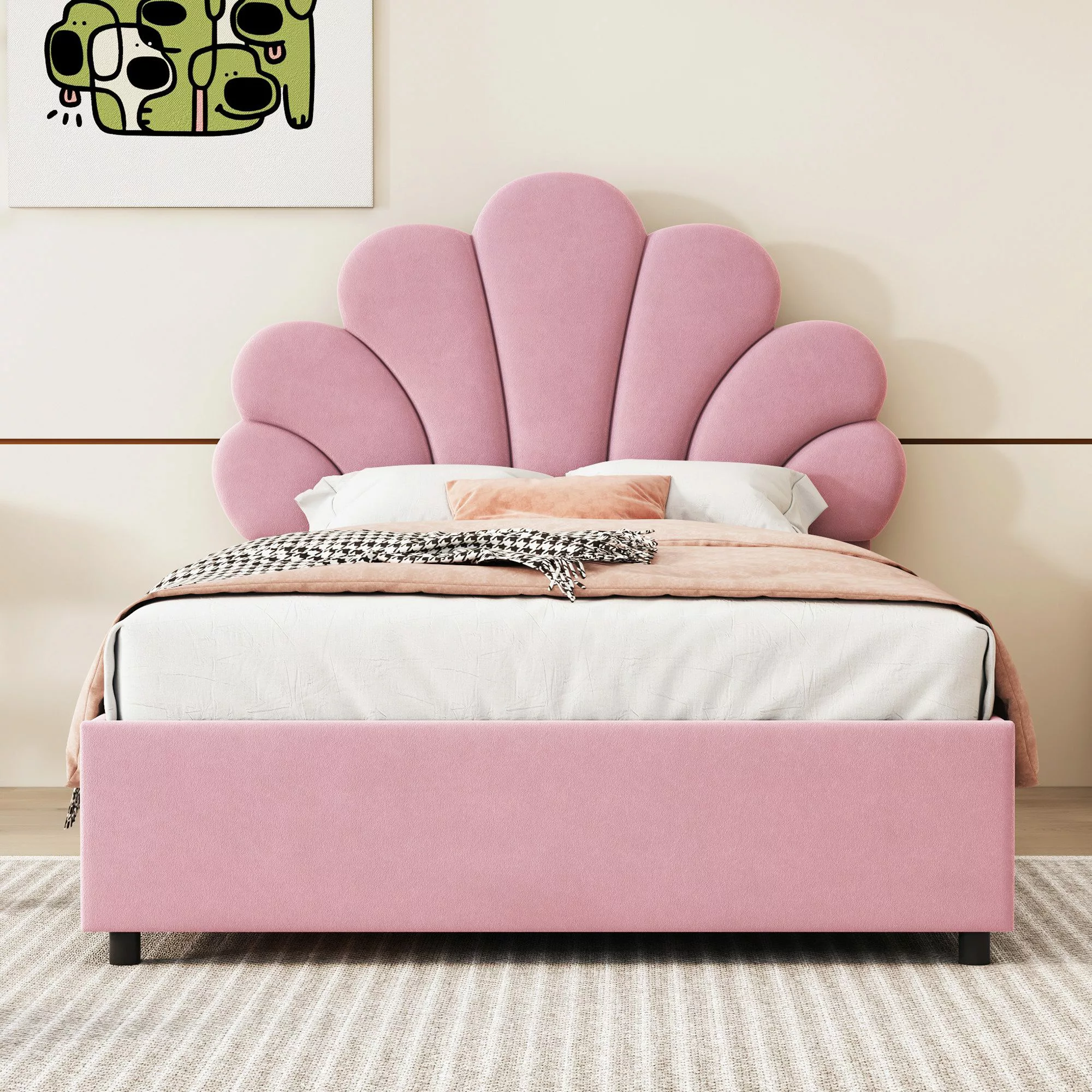 OKWISH Bett Polsterbett Kinderbett Gästebett Einzelbett günstig online kaufen