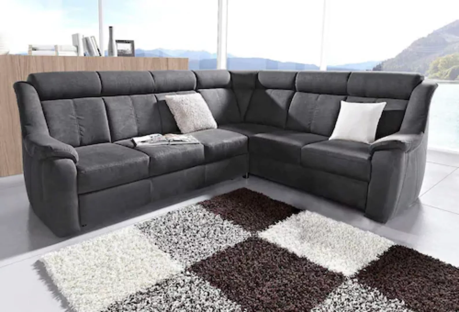 sit&more Ecksofa »Basel L-Form«, wahlweise mit Relaxfunktion günstig online kaufen