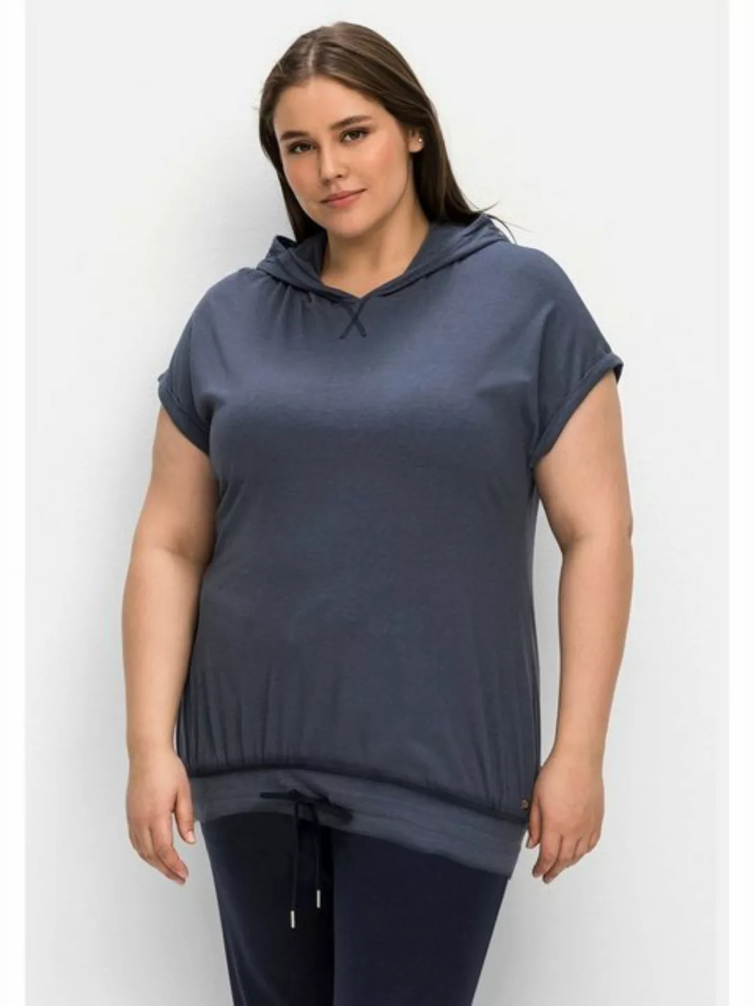 Sheego T-Shirt "Große Größen", mit Kapuze und Saumbund günstig online kaufen