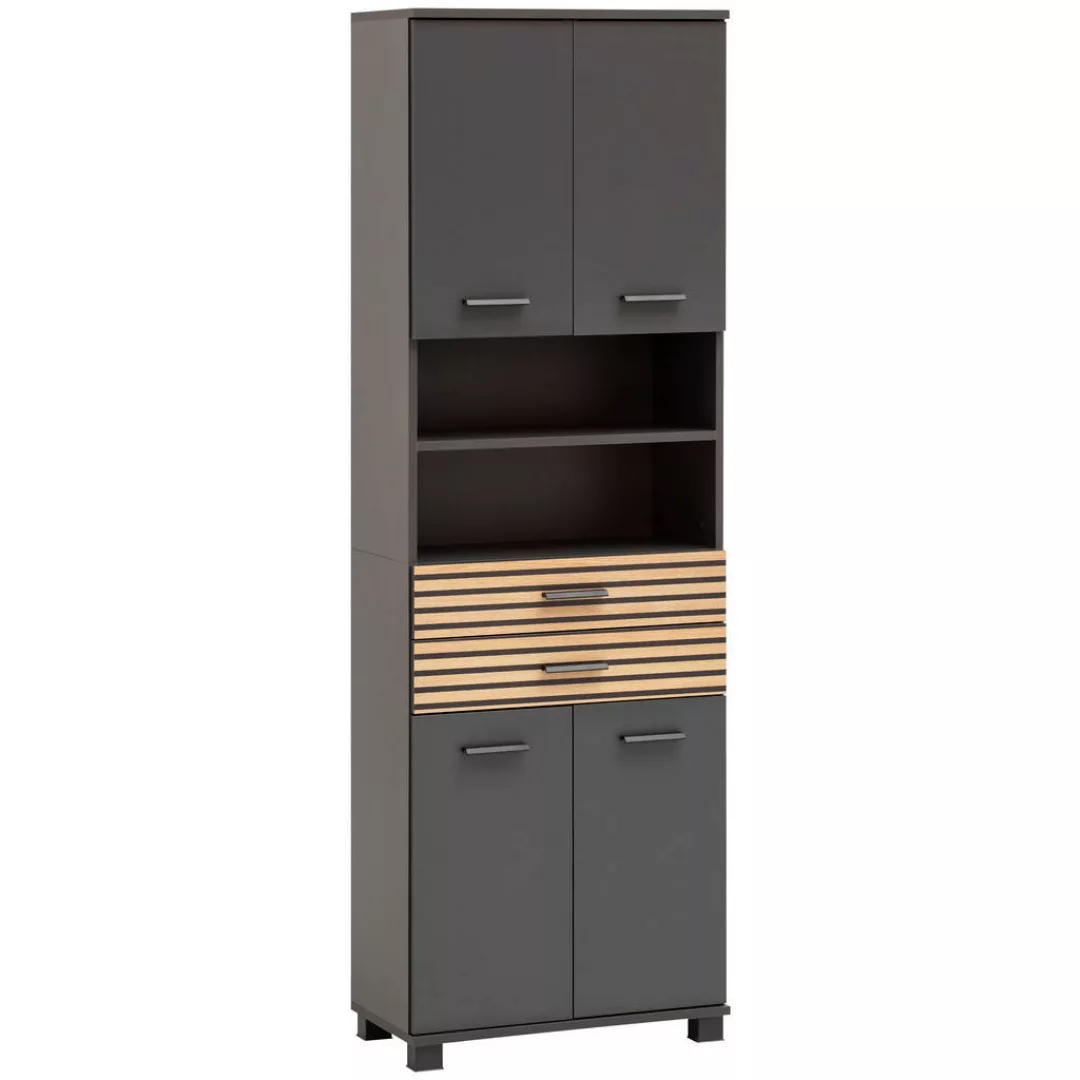 Hochschrank Katta anthrazit B/H/T: ca. 59,8x180,9x32,6 cm günstig online kaufen