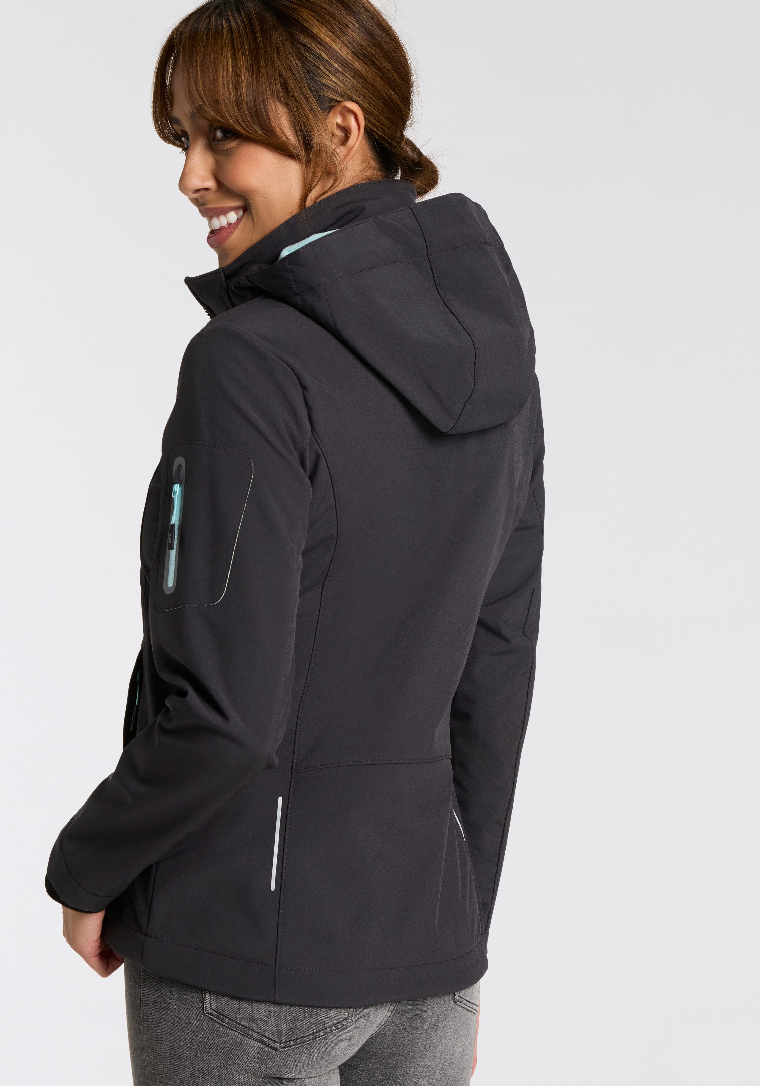 CMP Softshelljacke "WOMAN JACKET ZIP HOOD", (1 St.), Wärmend & wind- & wass günstig online kaufen