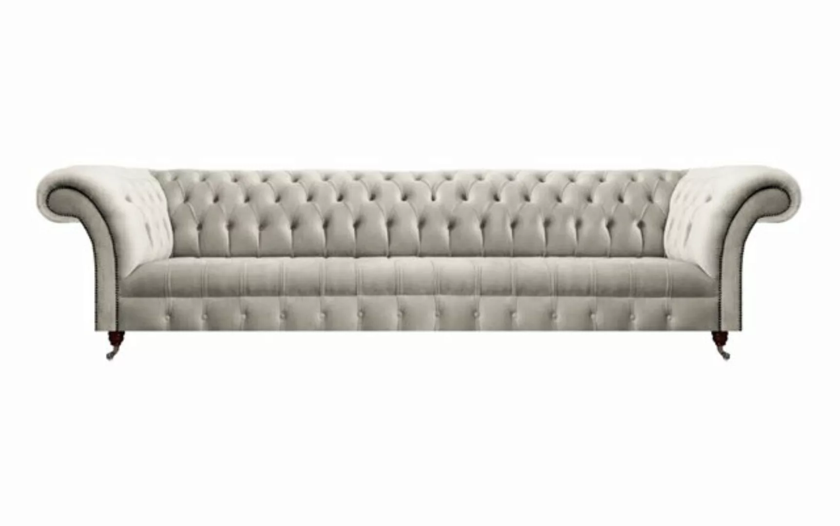 JVmoebel Chesterfield-Sofa Weiß Chesterfield Sofa Viersitzer Couch Luxus Te günstig online kaufen