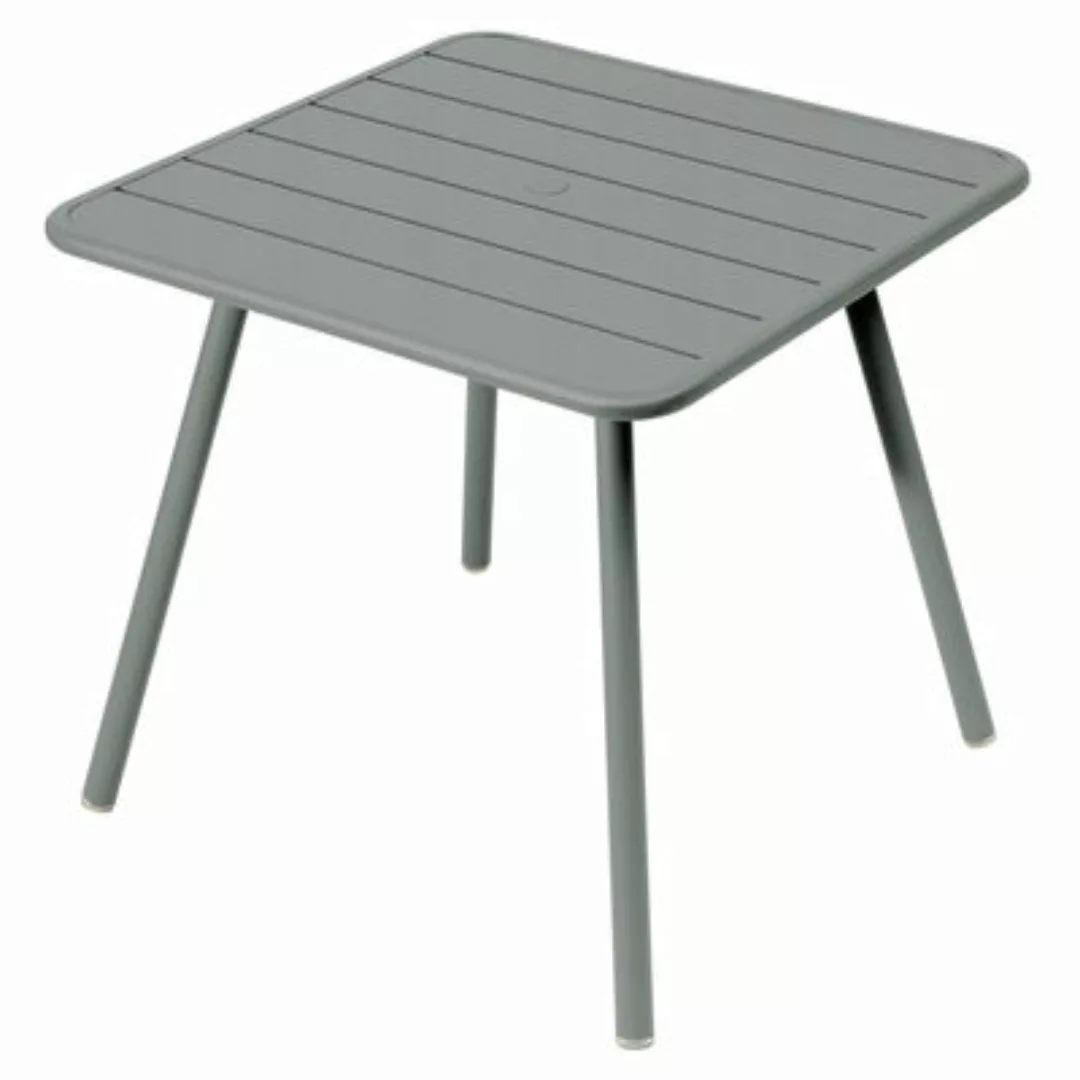 quadratischer Tisch Luxembourg metall grau / 80 x 80 cm - 4 Beine - Fermob günstig online kaufen