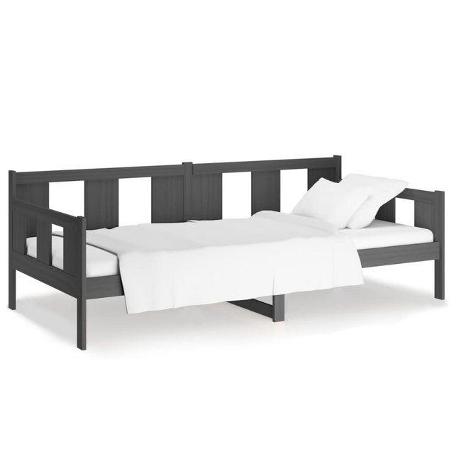 vidaXL Bett, Tagesbett Grau Massivholz Kiefer 80x200 cm günstig online kaufen