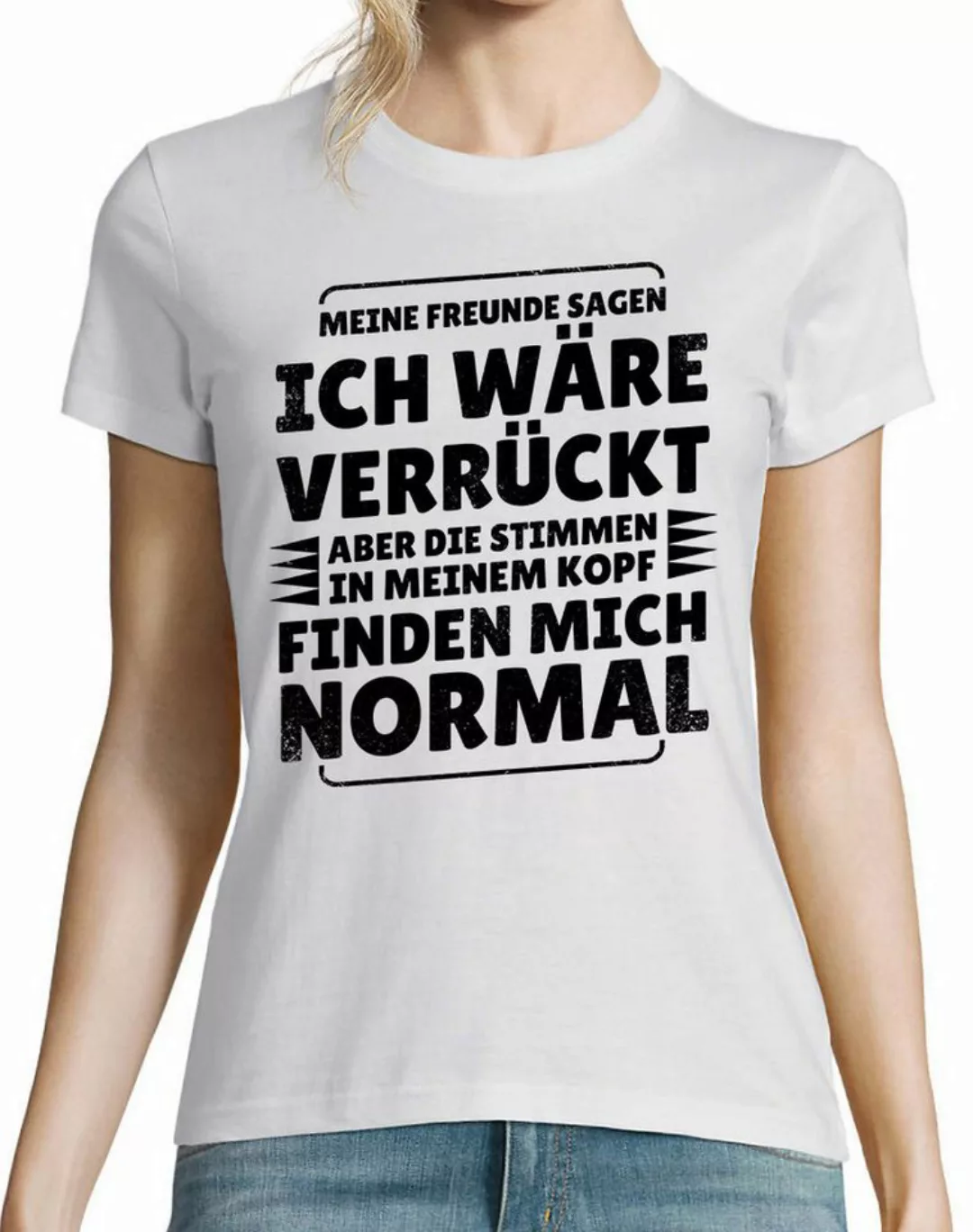 Youth Designz Print-Shirt Verrückt Normal Damen T-Shirt mit lustigen Spruch günstig online kaufen