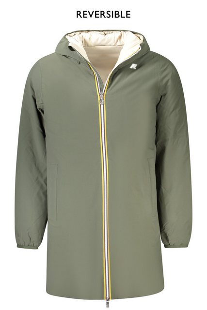 K-Way Outdoorjacke Wattierte Herrenjacke grün/beige mit Kapuze – Reversibel günstig online kaufen