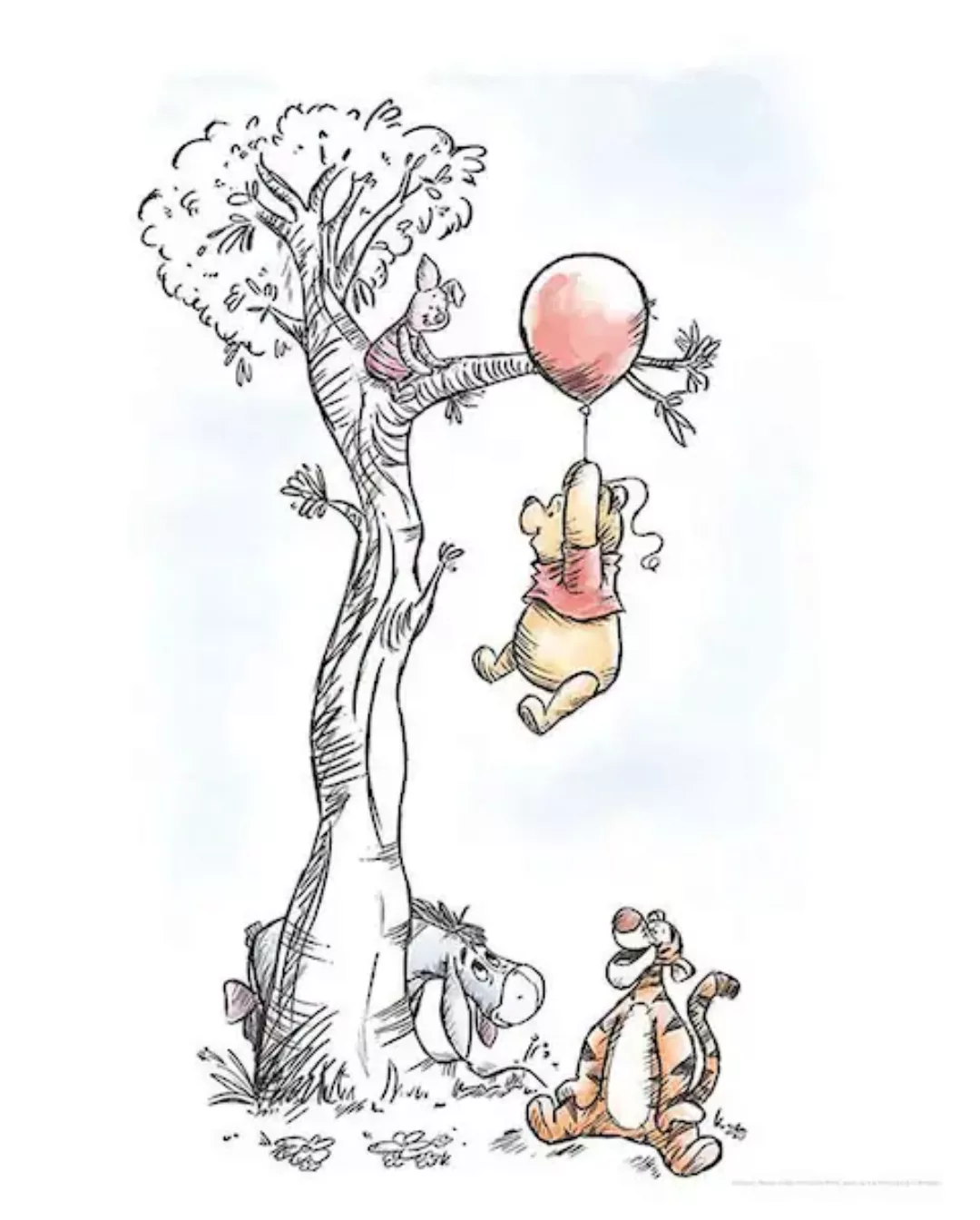 Komar Poster »Winnie Pooh Hang on«, Disney, (1 St.), Kinderzimmer, Schlafzi günstig online kaufen