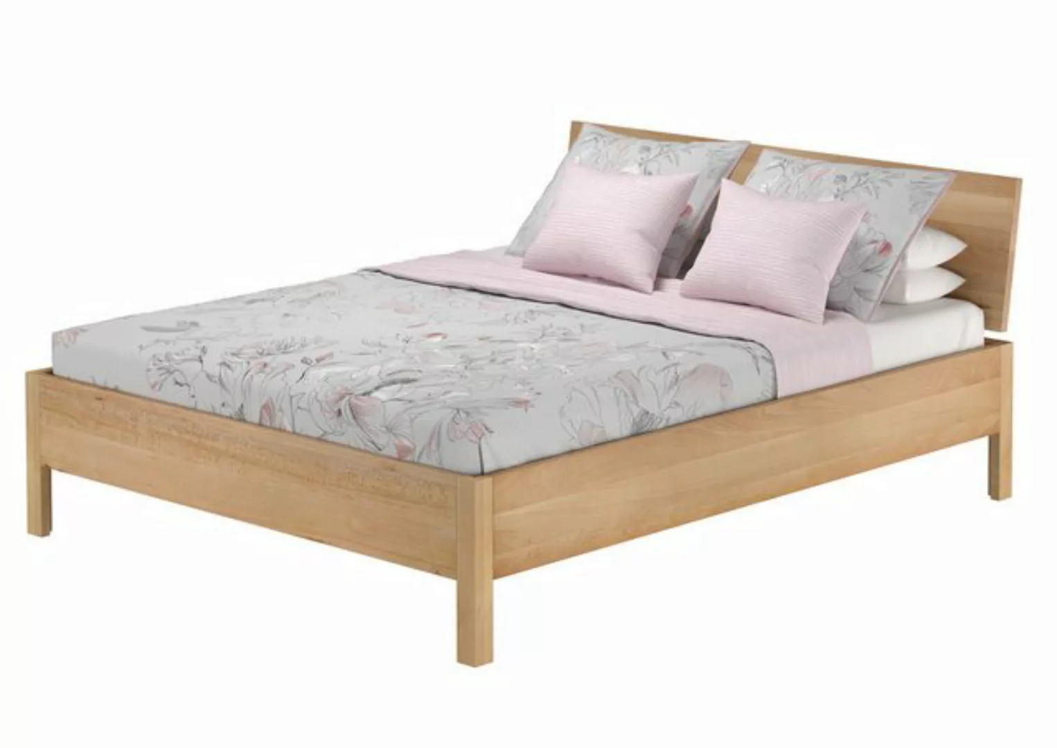 ERST-HOLZ Bett Doppelbett metallfrei 160x200 massives Buchenholz, Buchegeöl günstig online kaufen