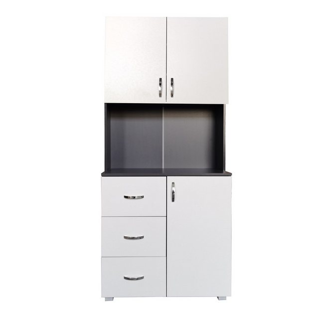 HTI-Living Hochschrank Küchenschrank Weiß/Grau Blanca (Stück, 1-St., 1x Sch günstig online kaufen