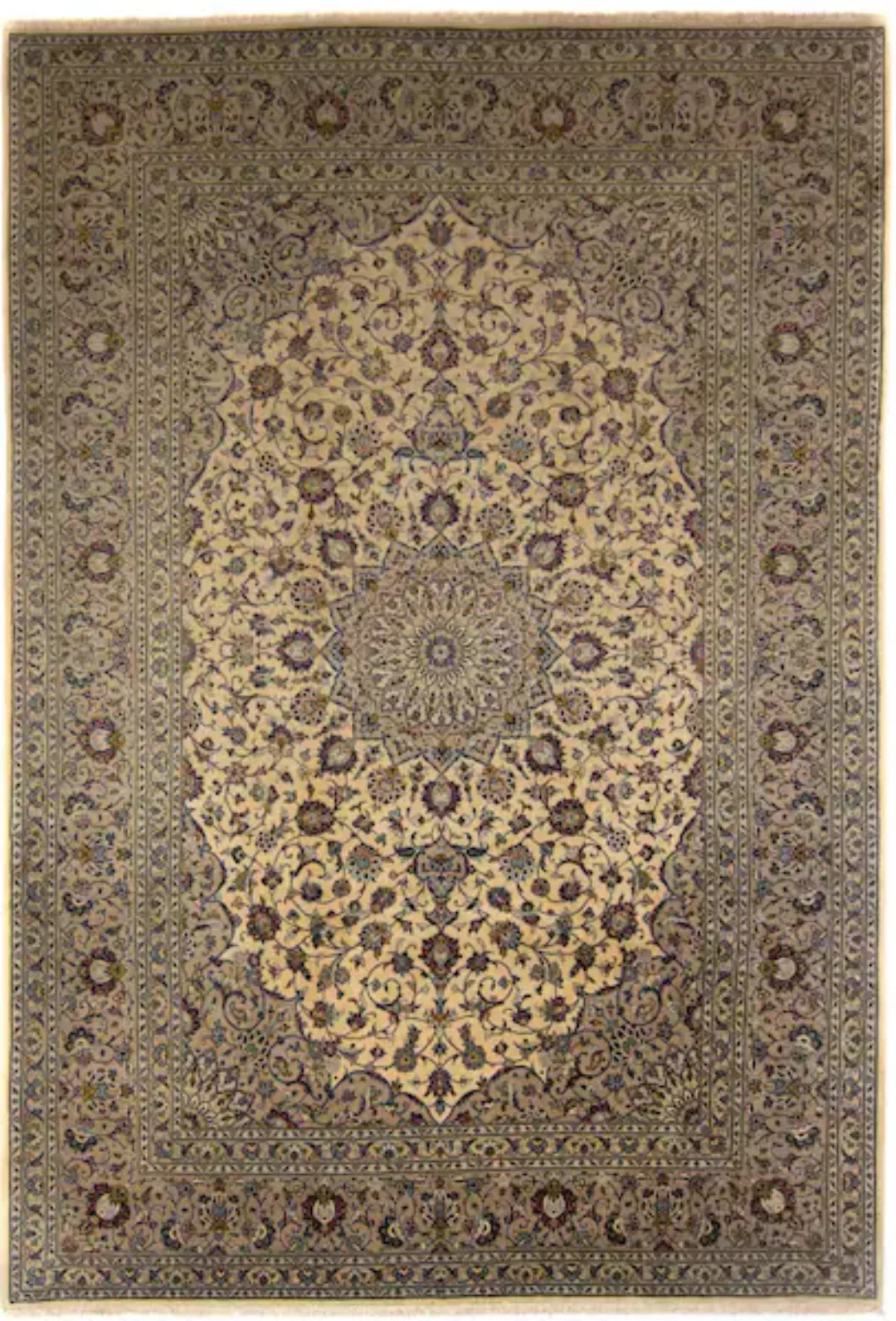 morgenland Wollteppich »Keshan Medaillon Marrone chiaro 350 x 248 cm«, rech günstig online kaufen