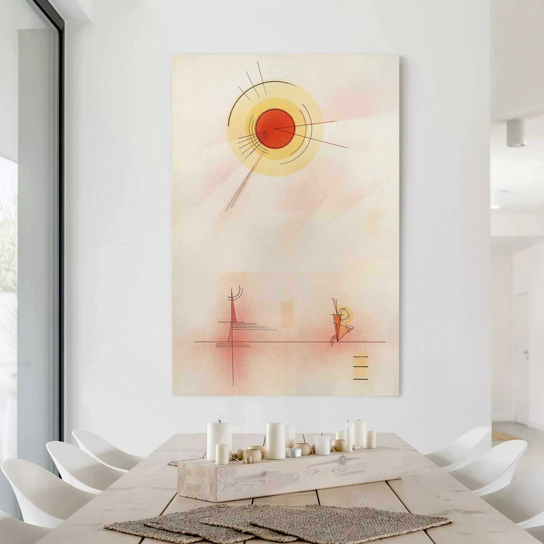 Leinwandbild Kunstdruck - Hochformat Wassily Kandinsky - Strahlen günstig online kaufen